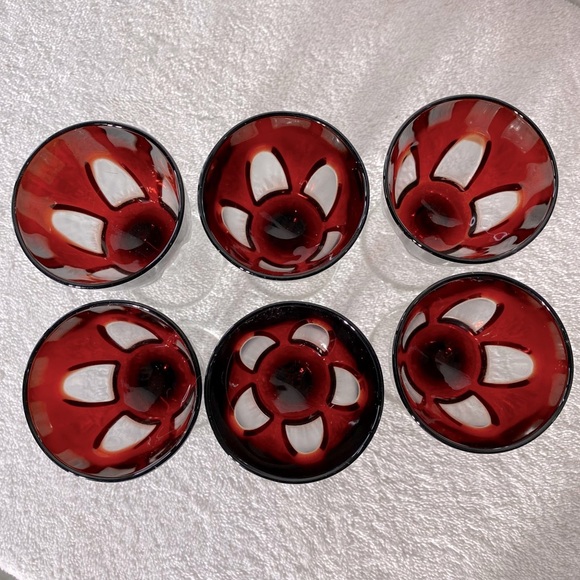 Vintage 1970’s Luminarc Arcoroc Small Gothic Red Wine Glasses x6 - Picture 4 of 11